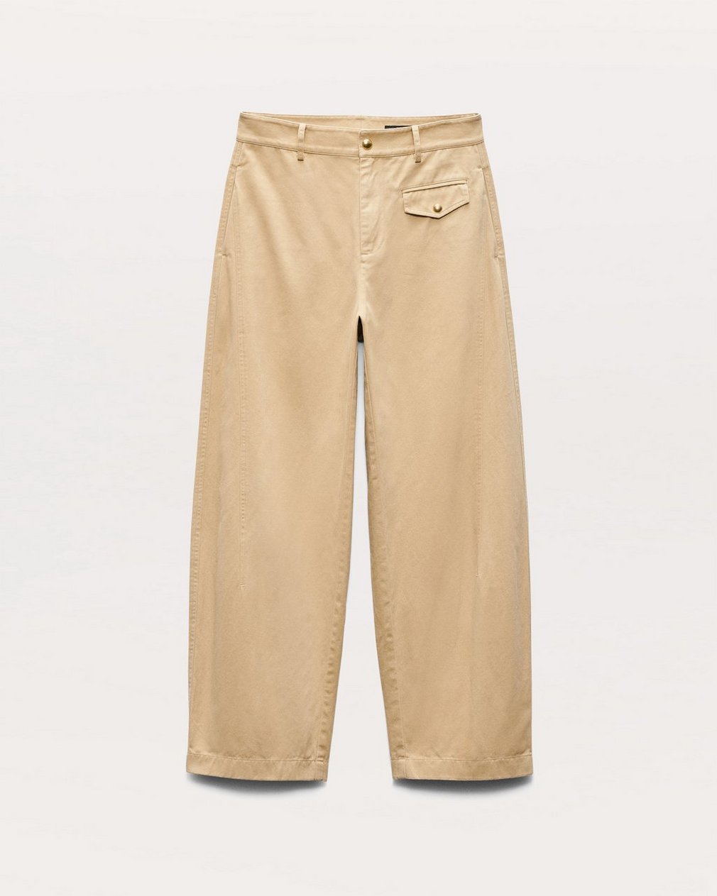Renata Cotton Twill Utility Pants - Beige - Image 2