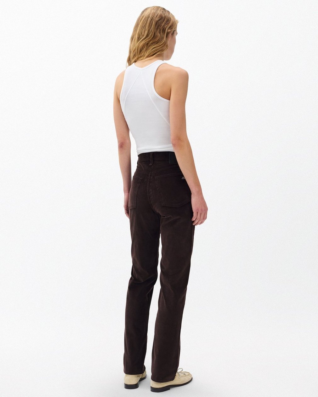 Hadley Wide-Leg Corduroy Pants - Dark Brown - Image 5