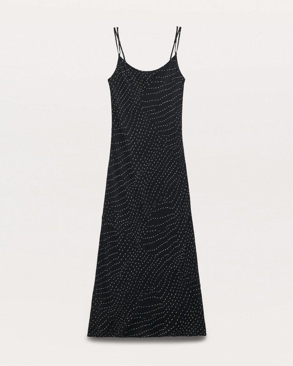 Alessia Printed Slip Dress - Black Print - Image 2