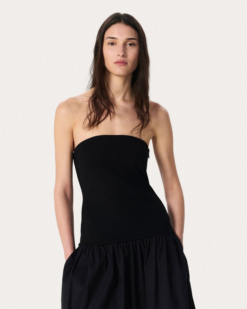 Irina Mixed-Media Dress - Black - Image 3