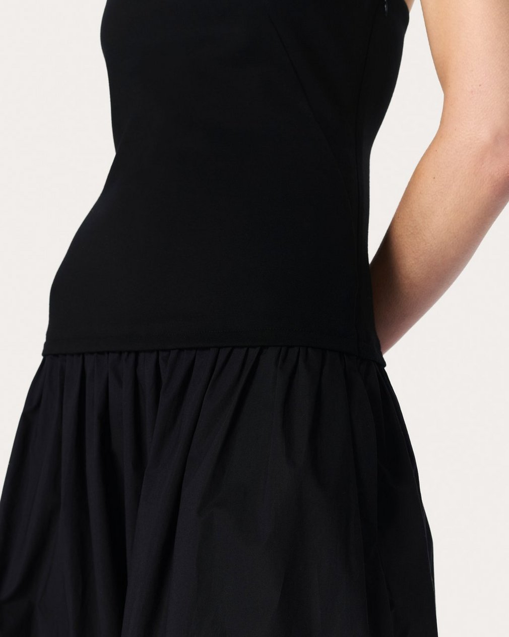 Irina Mixed-Media Dress - Black - Image 4