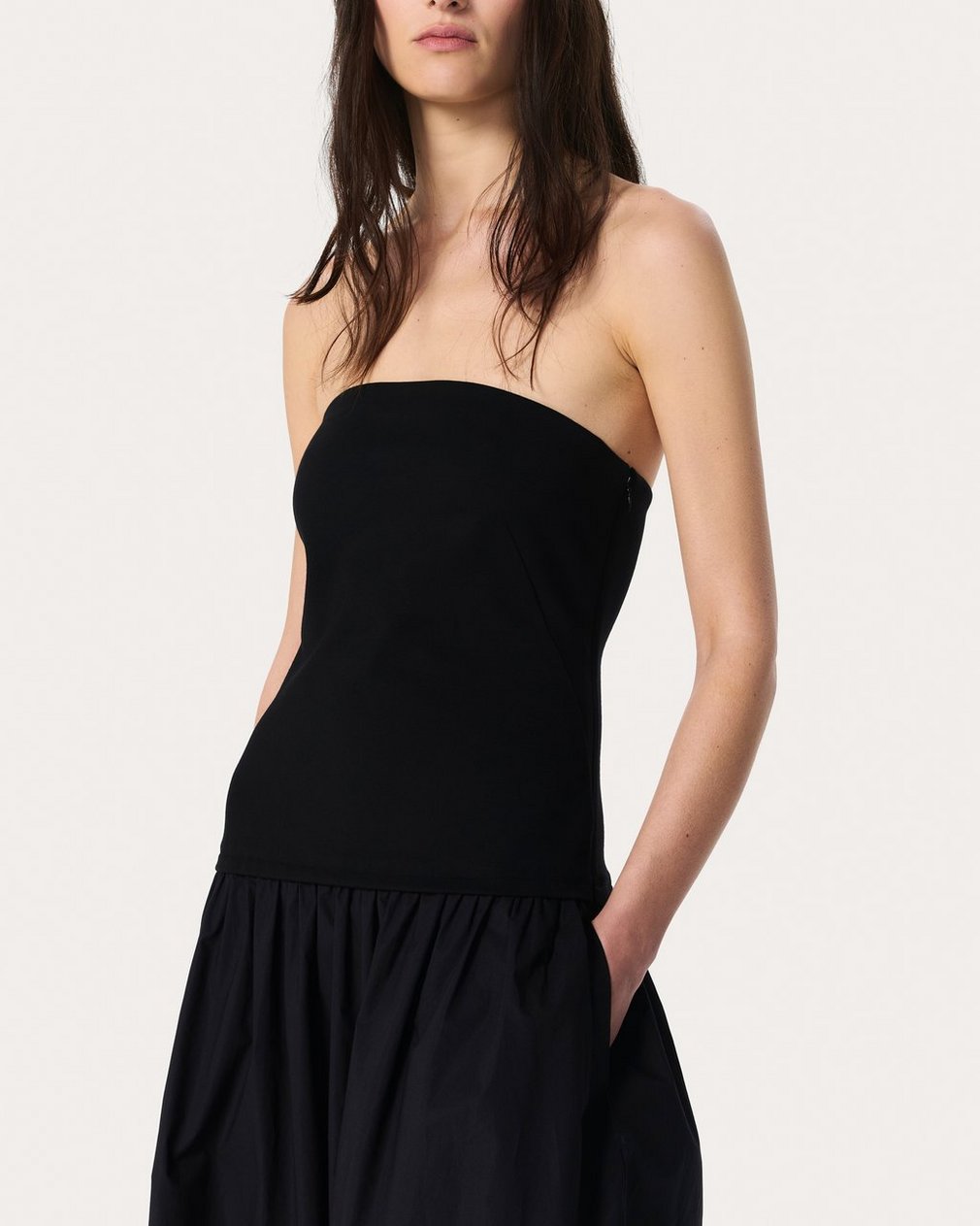 Irina Mixed-Media Dress - Black - Image 5