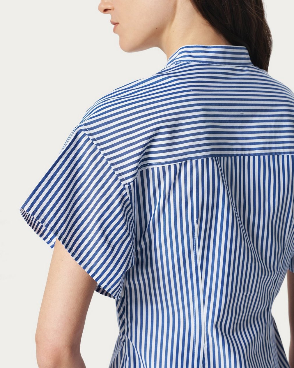 Gretchen Striped Shirt Dress - Navy Stripe - Image 5