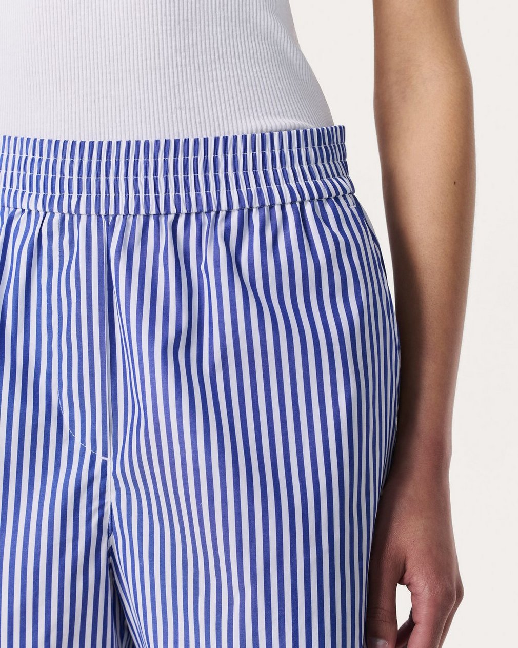 Emma Striped Shorts - Navy Stripe - Image 4
