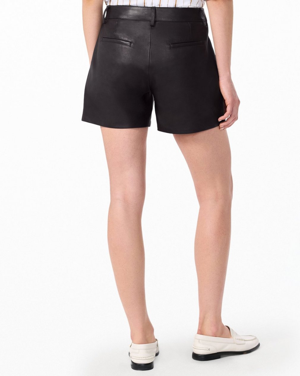 Aria Leather Shorts - Brown - Image 6