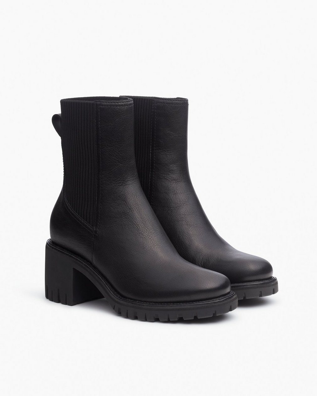 Corey Heeled Leather Chelsea Boots - Black - Image 3