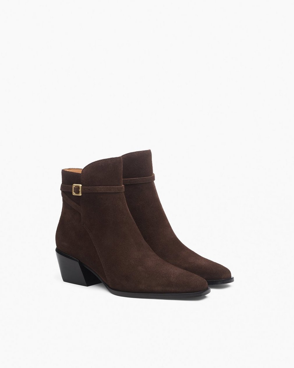 Joni Suede Buckle Boots - Dark Espresso Suede - Image 2