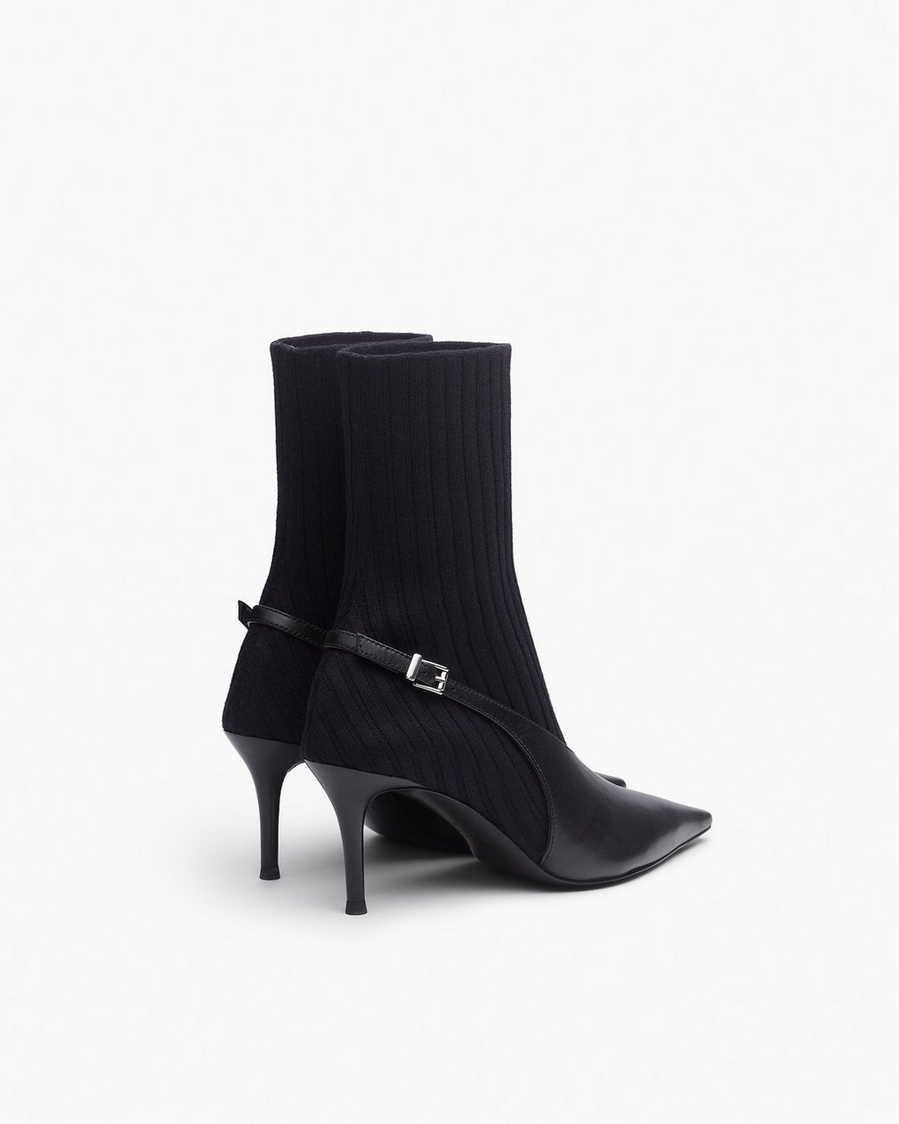 Mercer Sock Slingback Boots - Black - Image 4