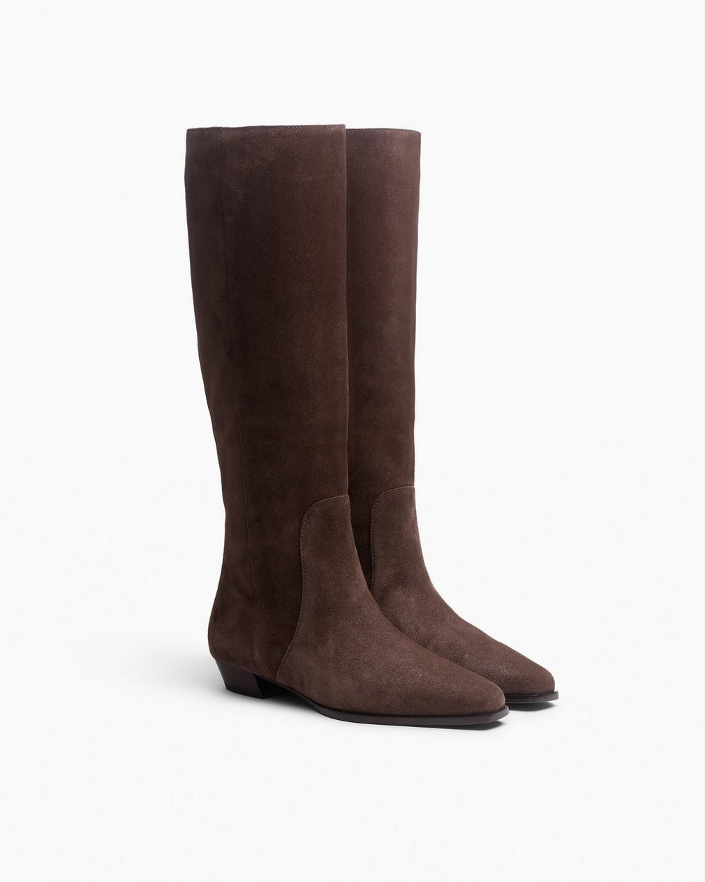 Joni Italian Suede Knee-High Boots - Dark Espresso Suede - Image 3