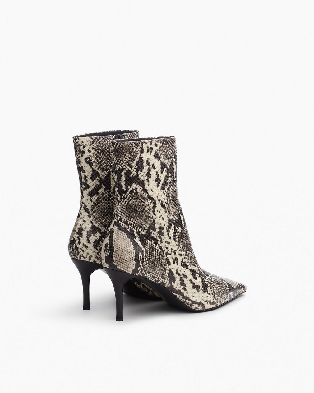 Mercer Embossed Leather Ankle Boots - White Snake - Image 4