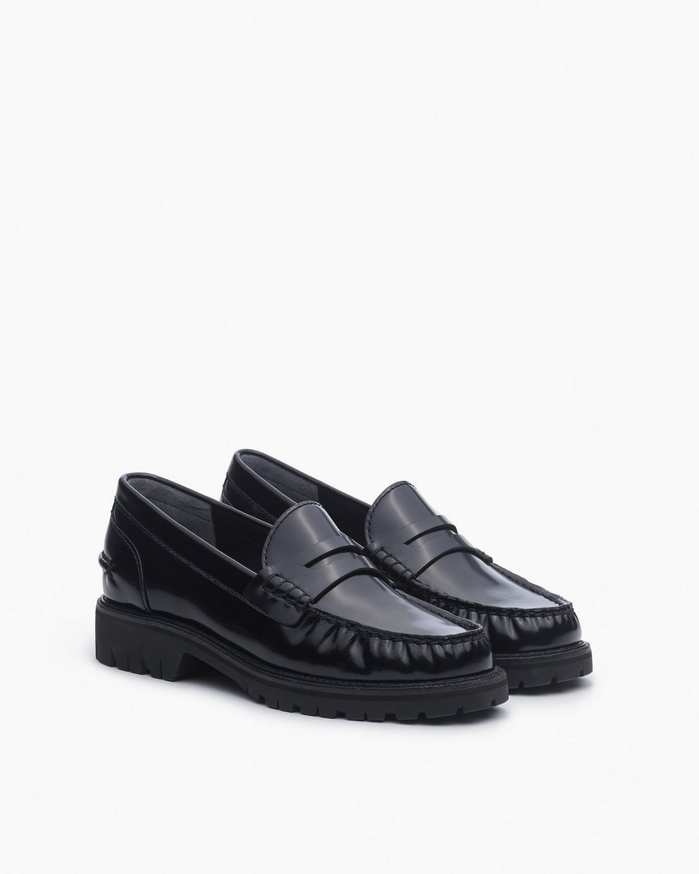 Corey Leather Loafers - Black - Image 3