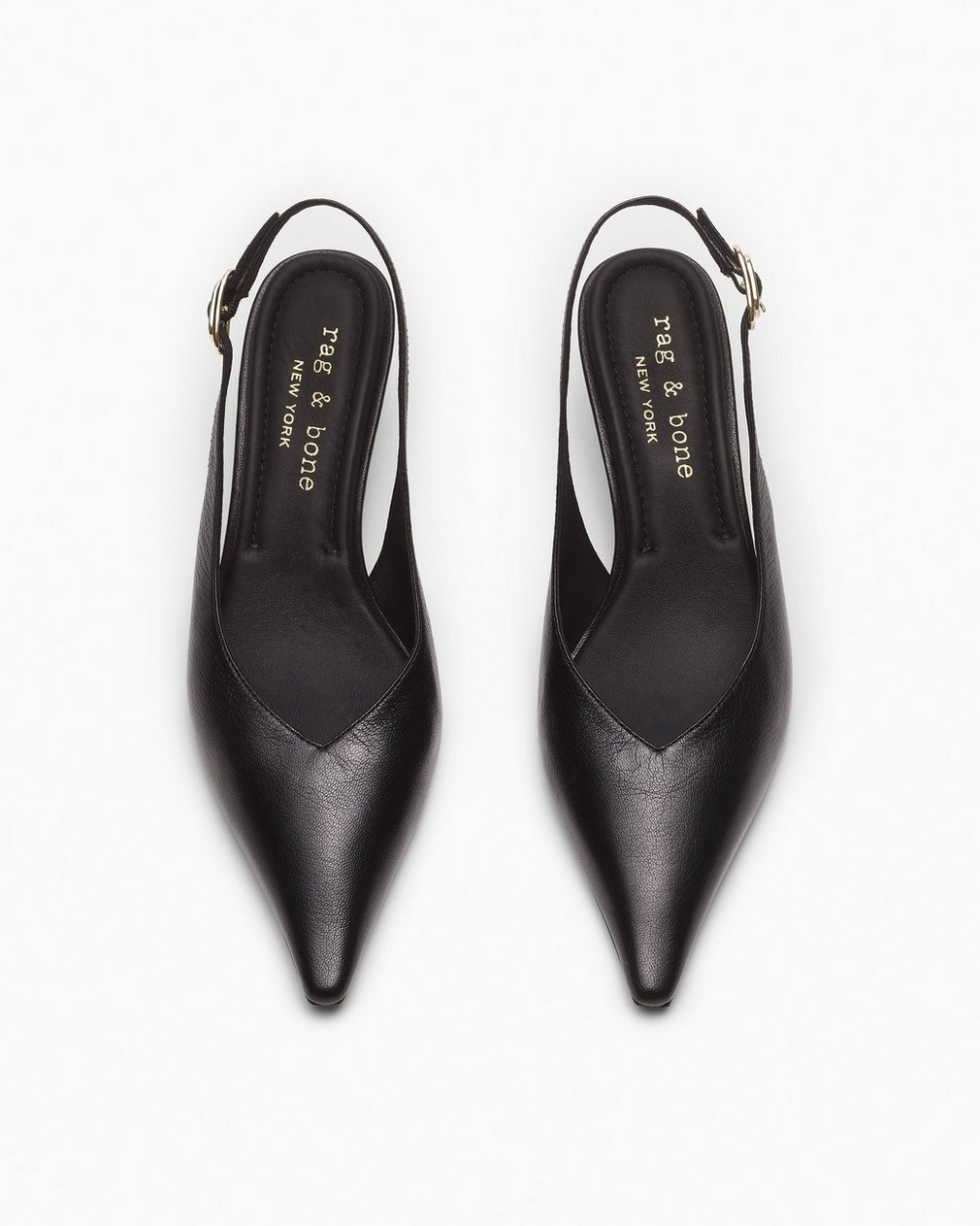 Madison Leather Slingbacks - Black - Image 5