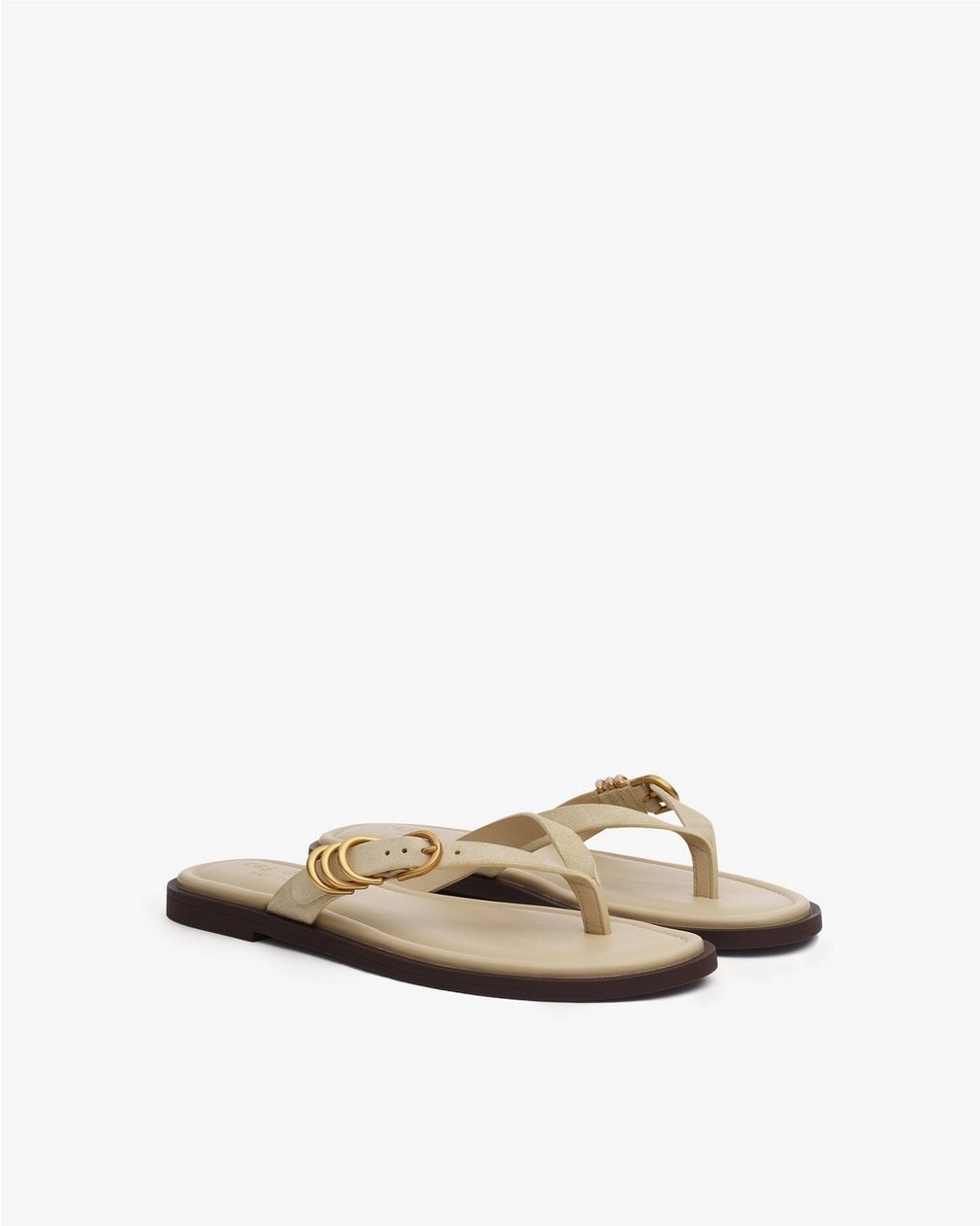 Gia Suede Flip Flops - Macadamia Suede - Image 3