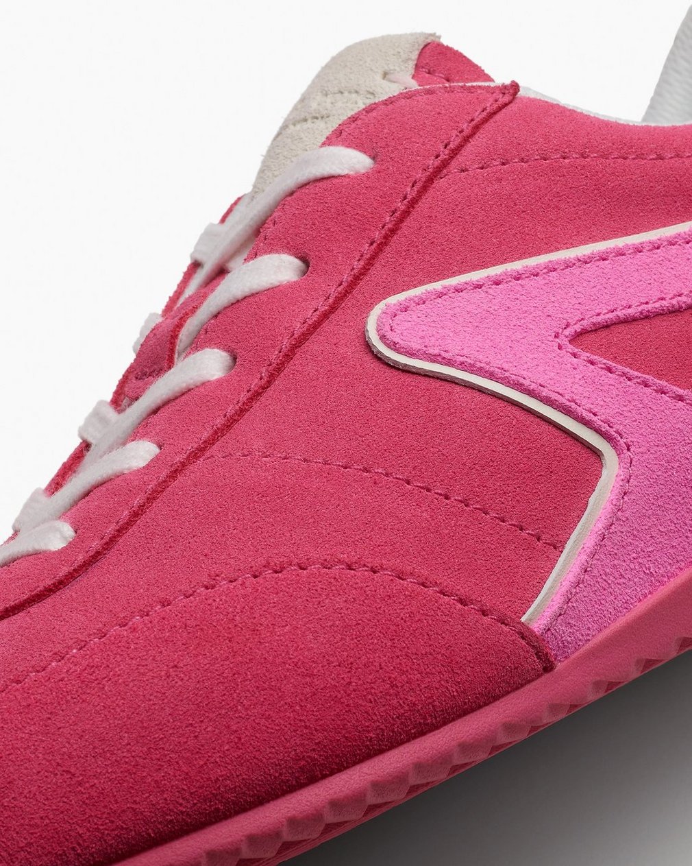 Ultra Slim Retro Runner Sneakers - Hot Pink Suede - Image 6