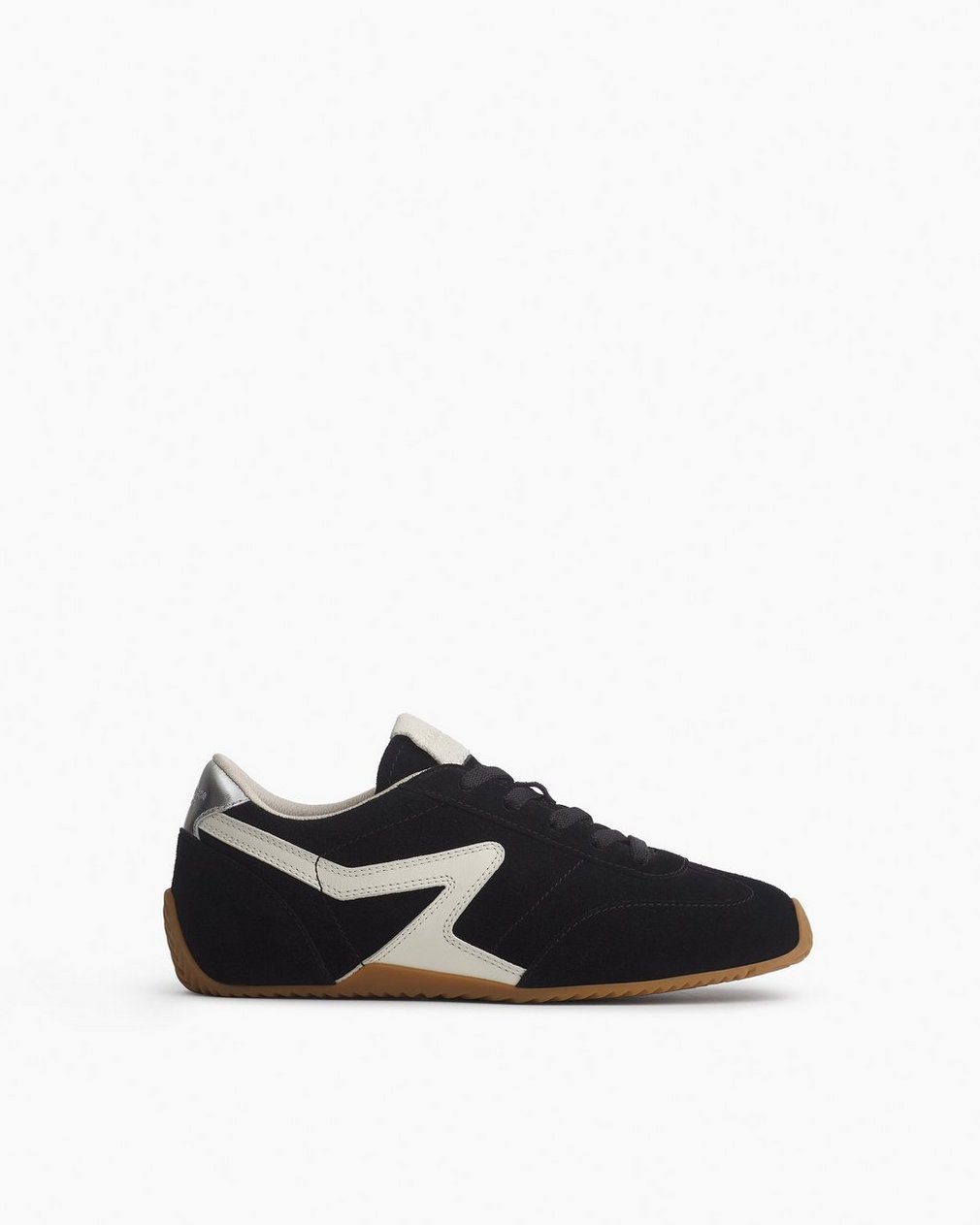 Ultra Slim Retro Runner Sneakers - Black White - Image 3