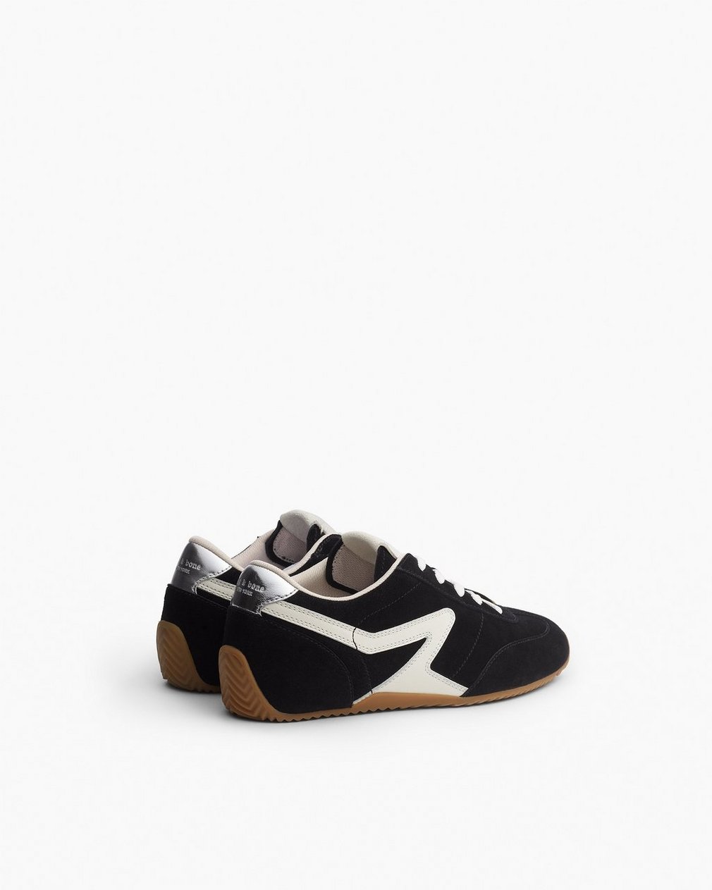 Ultra Slim Retro Runner Sneakers - Black White - Image 5
