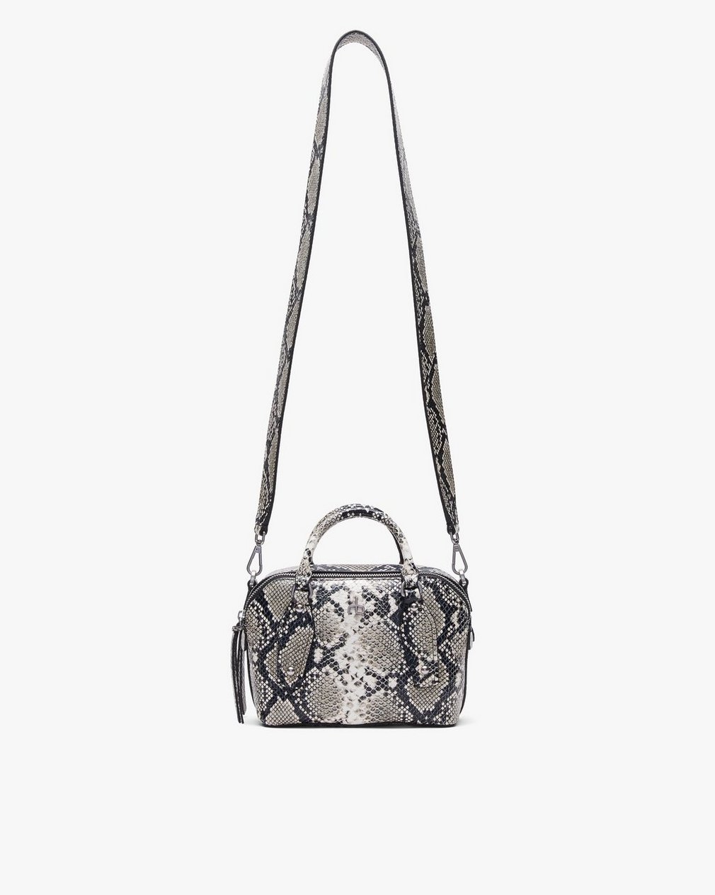 Gramercy Small Snakeskin Leather Satchel - Natural - Image 2