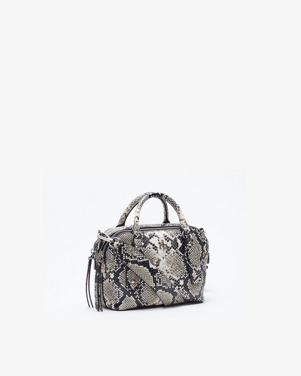Gramercy Small Snakeskin Leather Satchel - Natural - Image 4