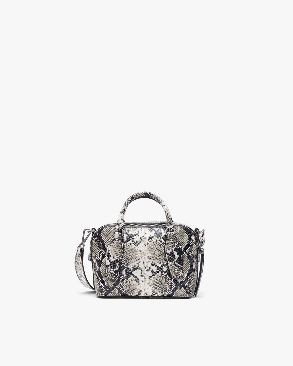 Gramercy Small Snakeskin Leather Satchel - Natural - Image 5