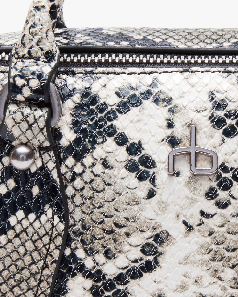 Gramercy Small Snakeskin Leather Satchel - Natural - Image 7