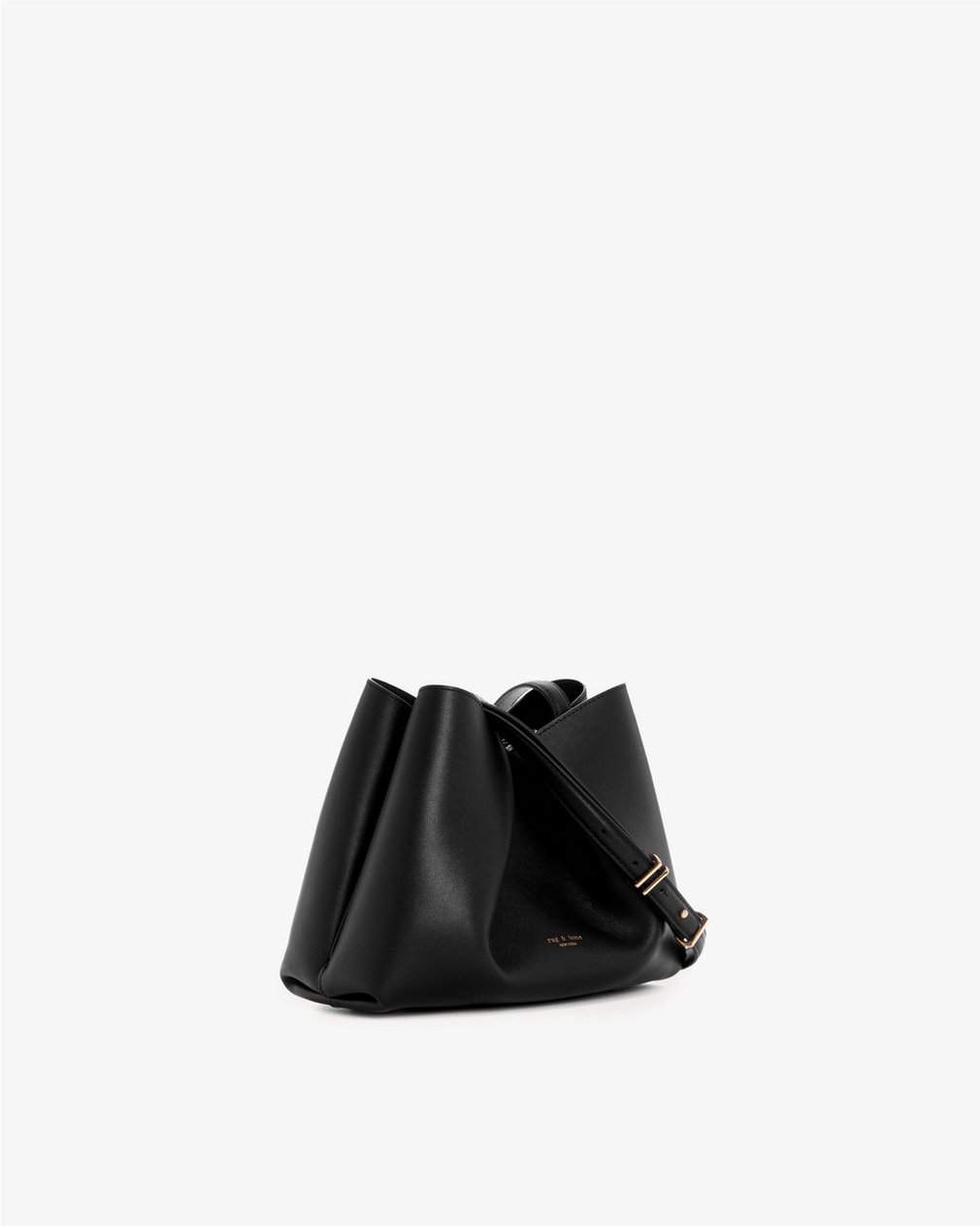 Bloom Medium Calf Leather Crossbody Bag - Black - Image 2