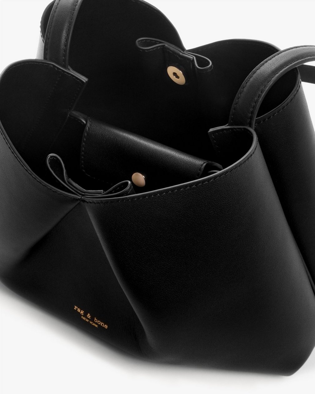 Bloom Medium Calf Leather Crossbody Bag - Black - Image 4