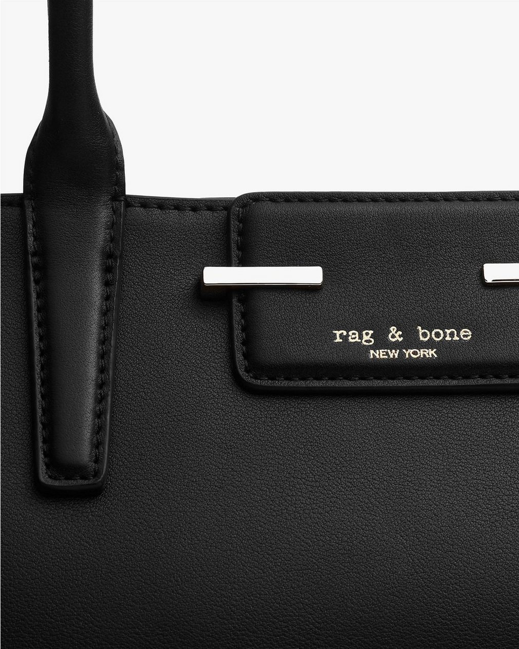 Realm Leather Satchel - Black - Image 5