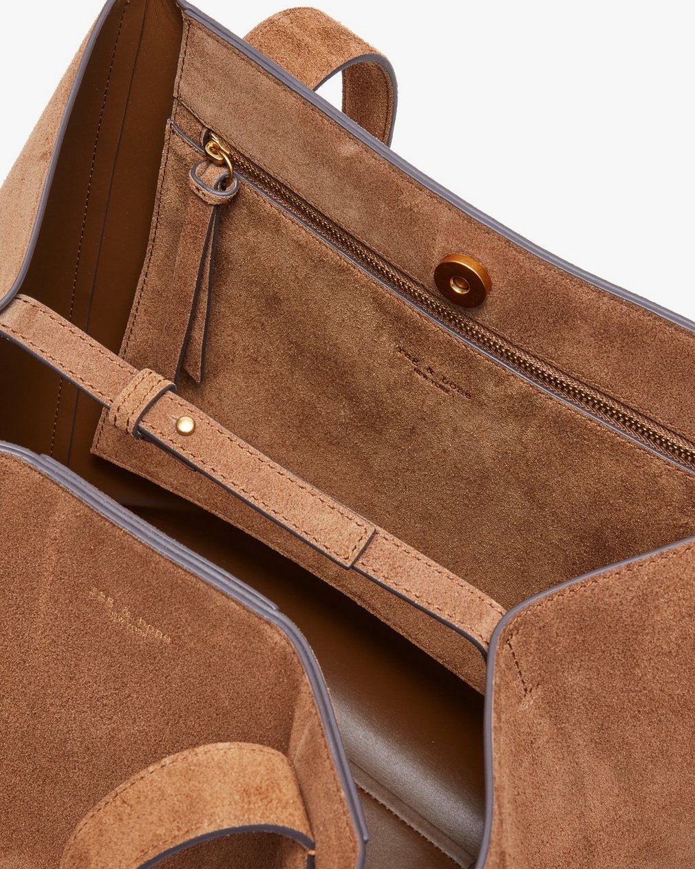 Parker Suede Tote - Golden Brown - Image 6