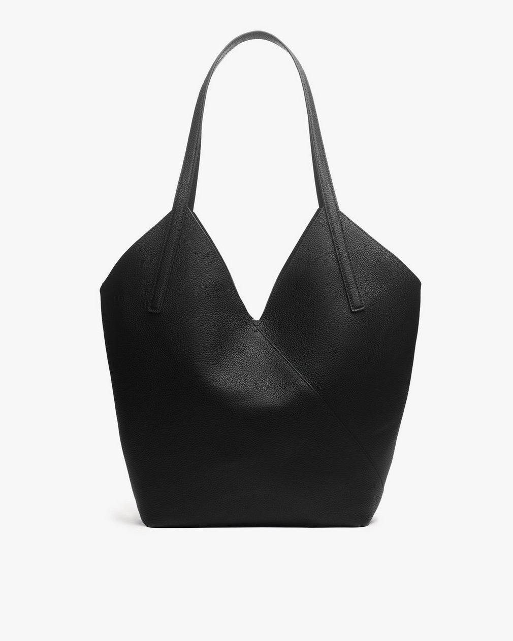 Alix Leather Tote - Black - Image 4