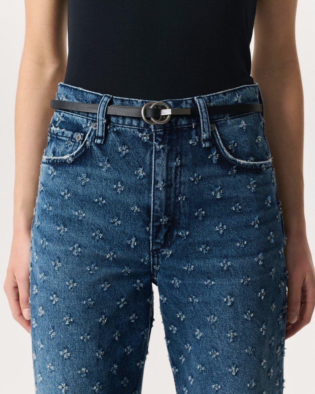 Dakota Leather Belt - Black - Image 2