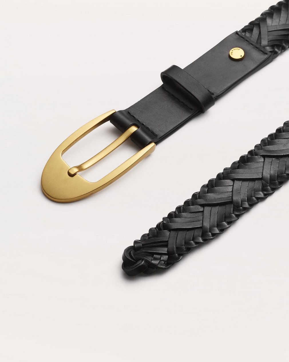 Gemma Woven Leather Belt - Black - Image 3