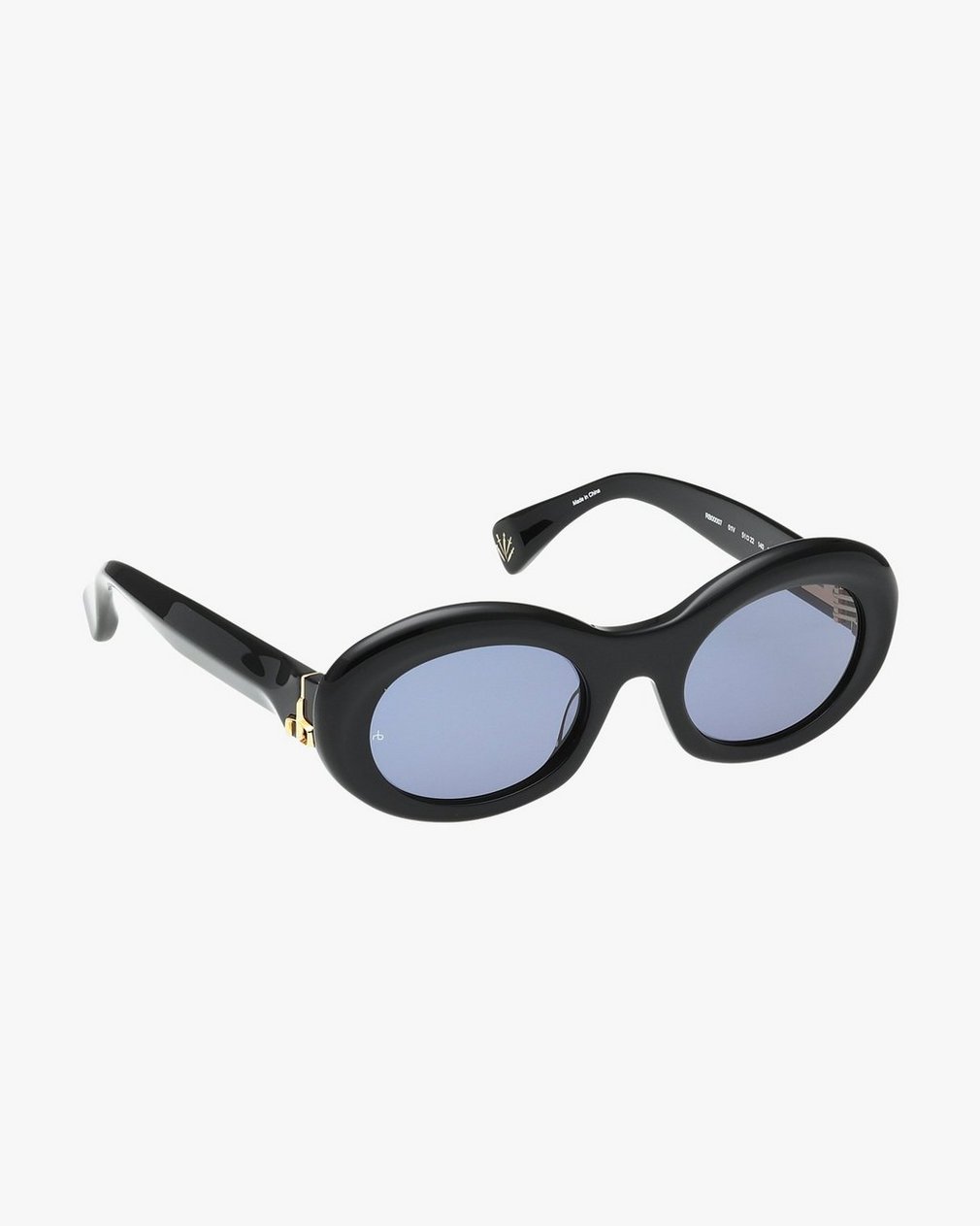 Miley Oval Sunglasses - Black Blue - Image 3