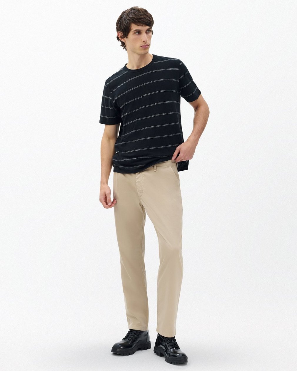 Evan Pleated Stretch Twill Chinos - Light Metal - Image 3