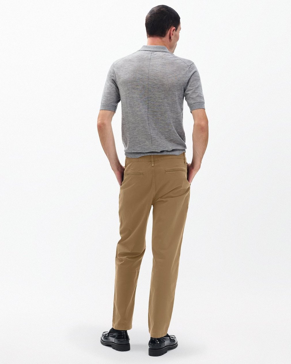 Evan Pleated Stretch Twill Chinos - Bark - Image 6