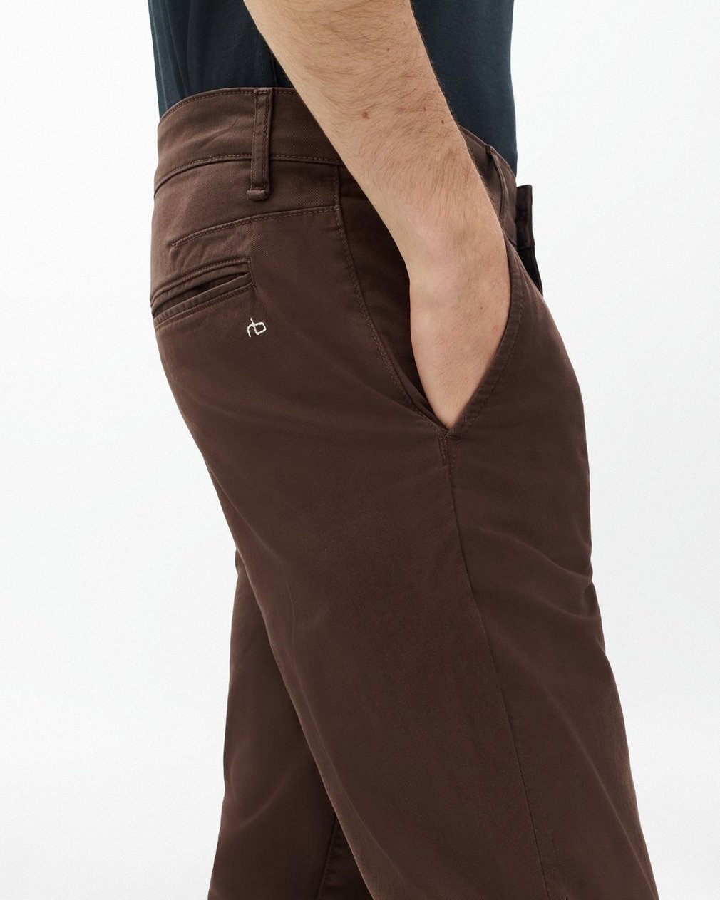 Fit 2 Stretch Twill Chinos - Mid Brown - Image 4