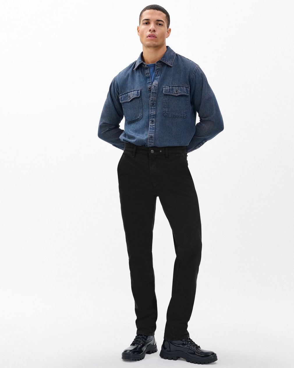 Fit 3 Athletic Chinos - Jet Black - Image 2