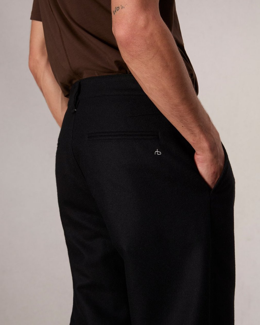 Standard Flannel Chino Pant - Black - Image 6