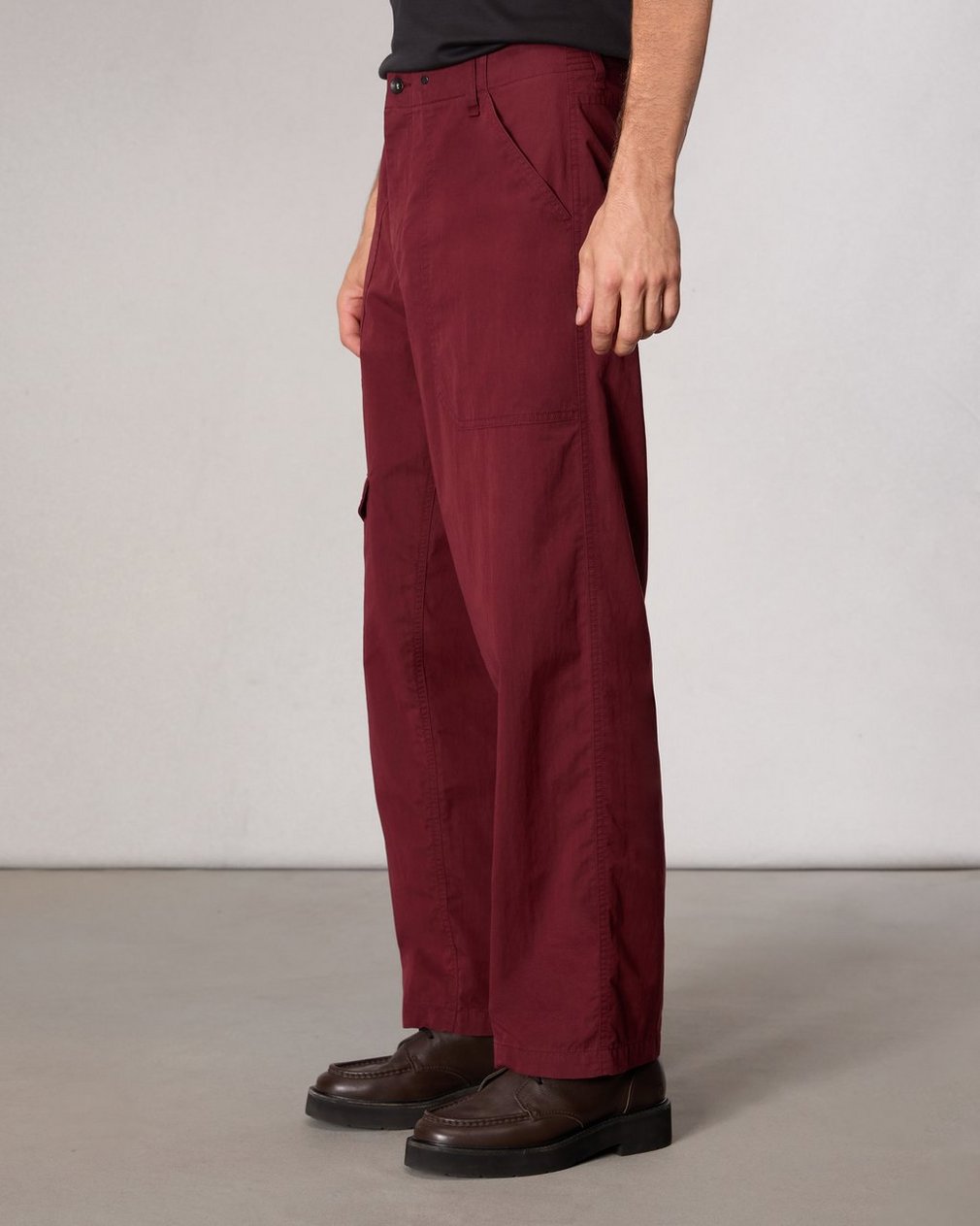 Samson Cotton-Blend Cargo Pant - Maroon - Image 3