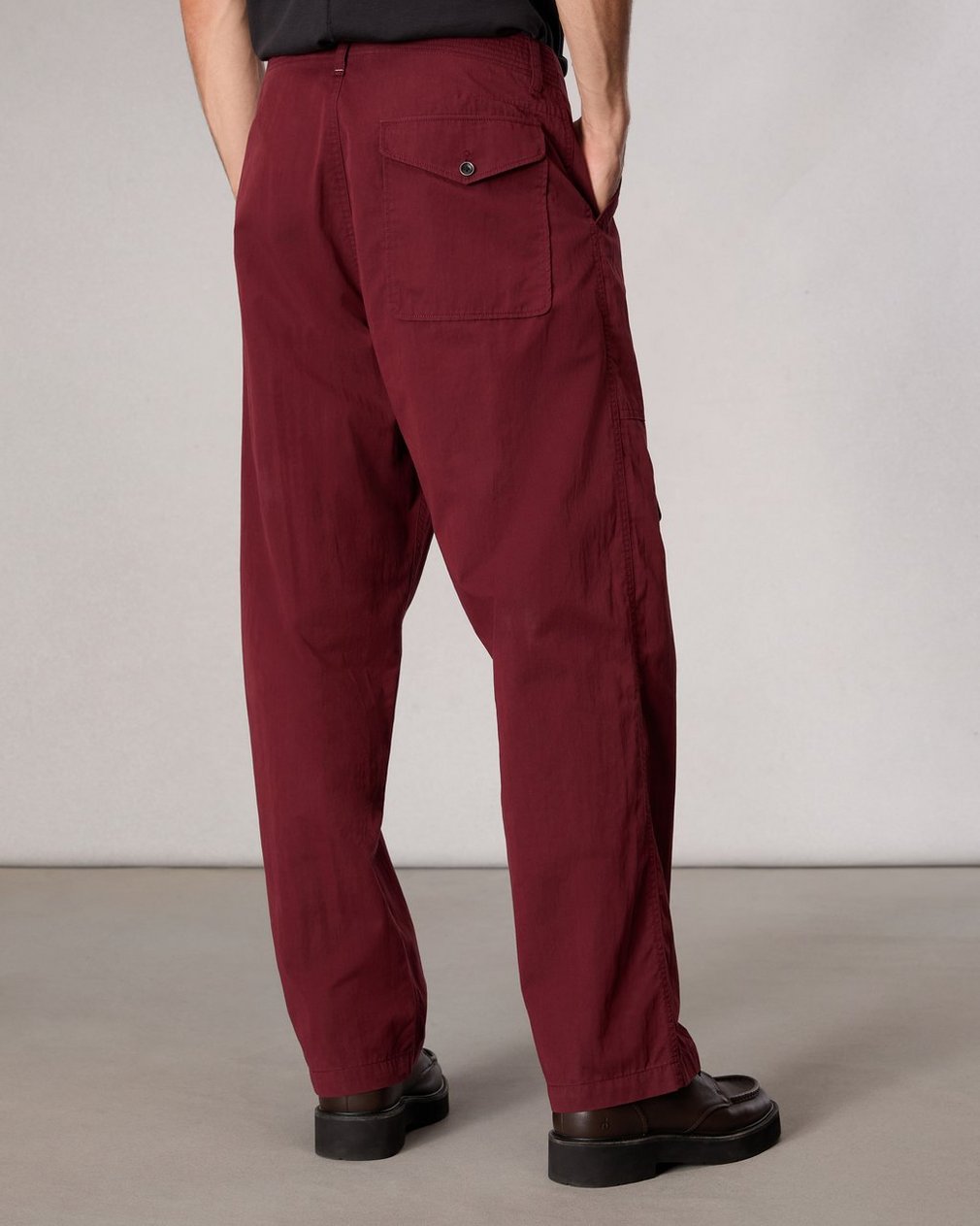 Samson Cotton-Blend Cargo Pant - Maroon - Image 4