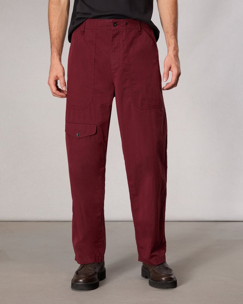 Samson Cotton-Blend Cargo Pant - Maroon - Image 5