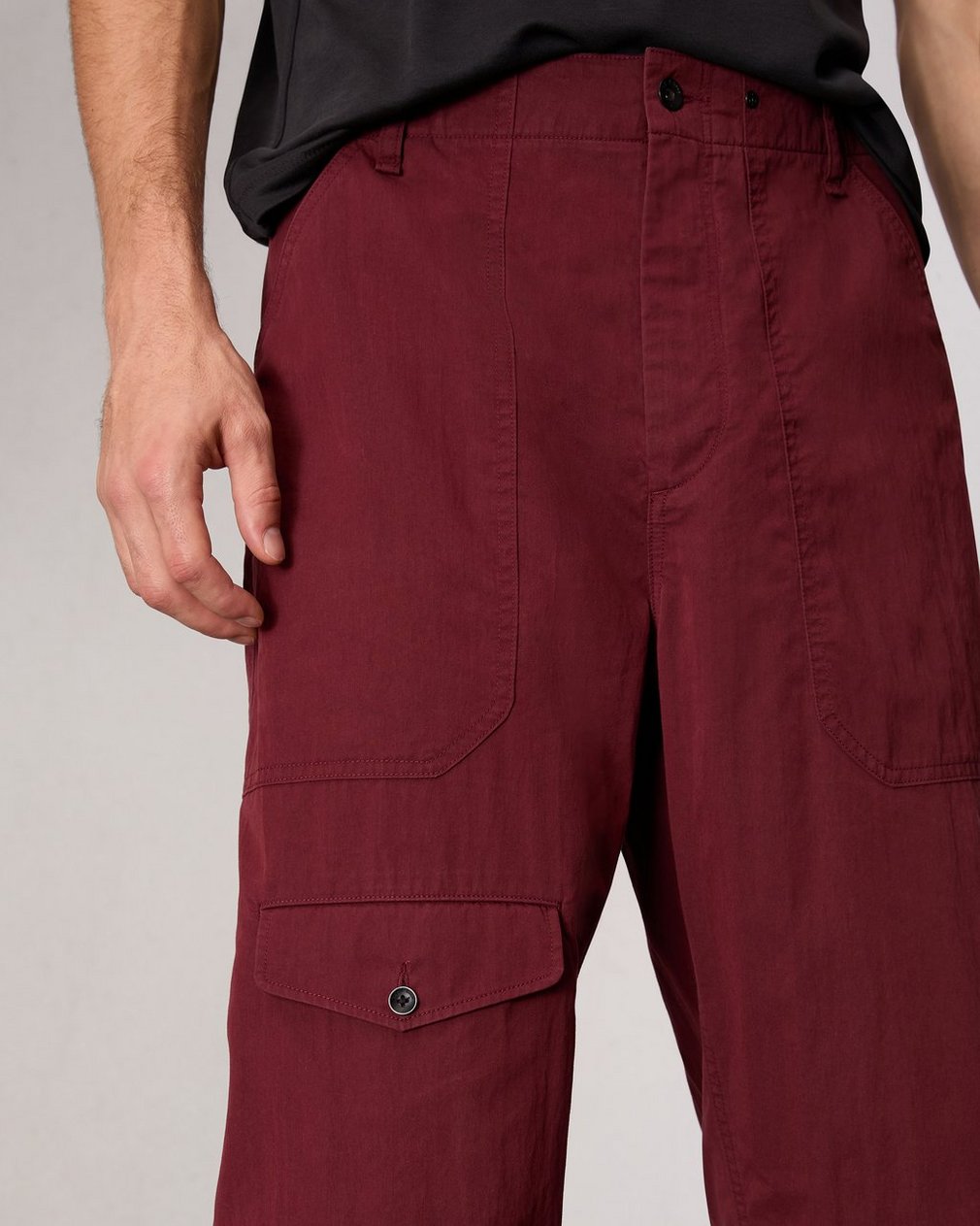 Samson Cotton-Blend Cargo Pant - Maroon - Image 6