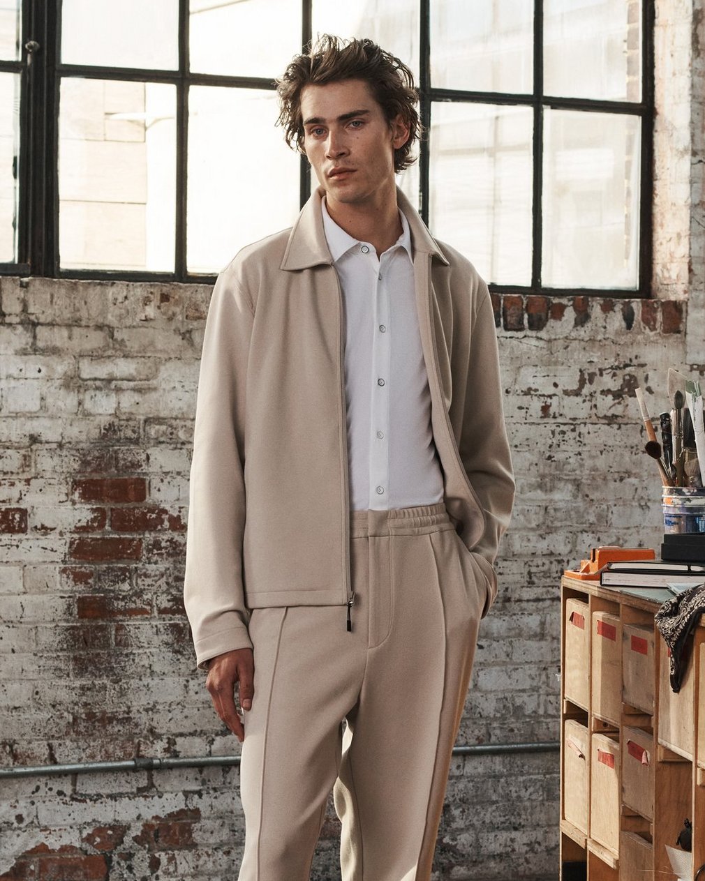 Tech Ponte Sweatpants - Aged Taupe - Image 8