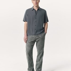 Haydon Straight Fit Italian Tweed Pants - Navy Multi