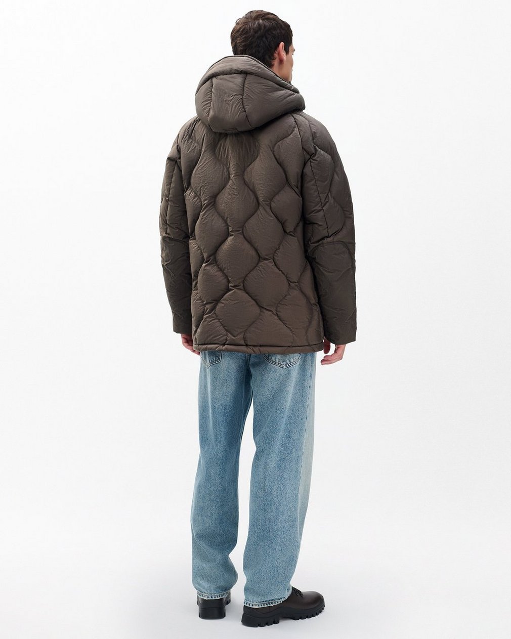 Dane Quilted Down Jacket - Stonewall - Image 5