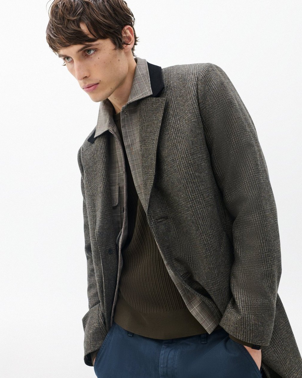 Heritage Plaid Wool Coat - Brown - Image 4