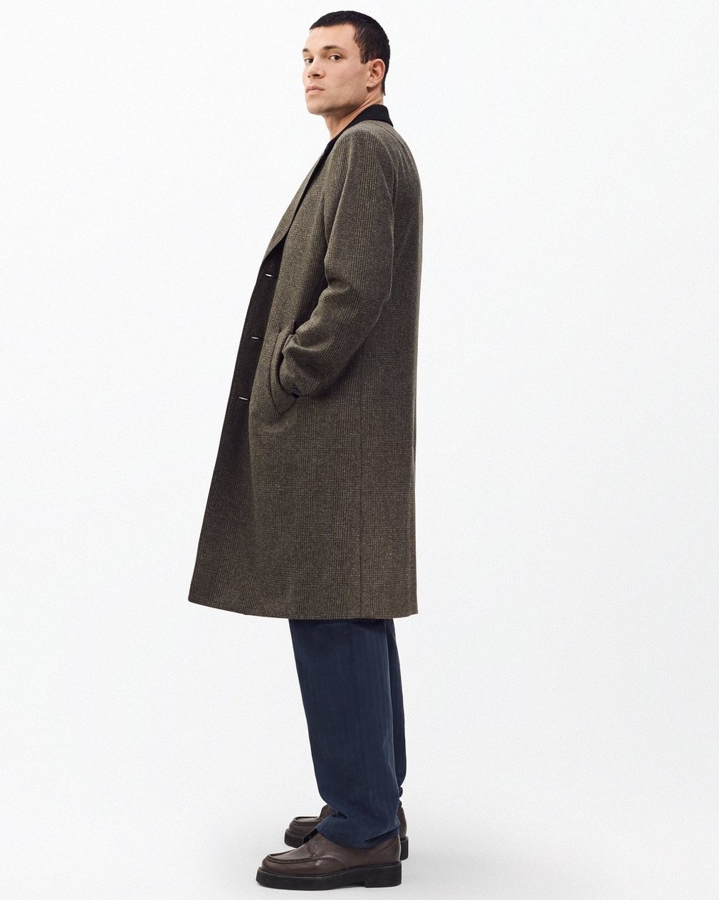 Heritage Plaid Wool Coat - Brown - Image 7