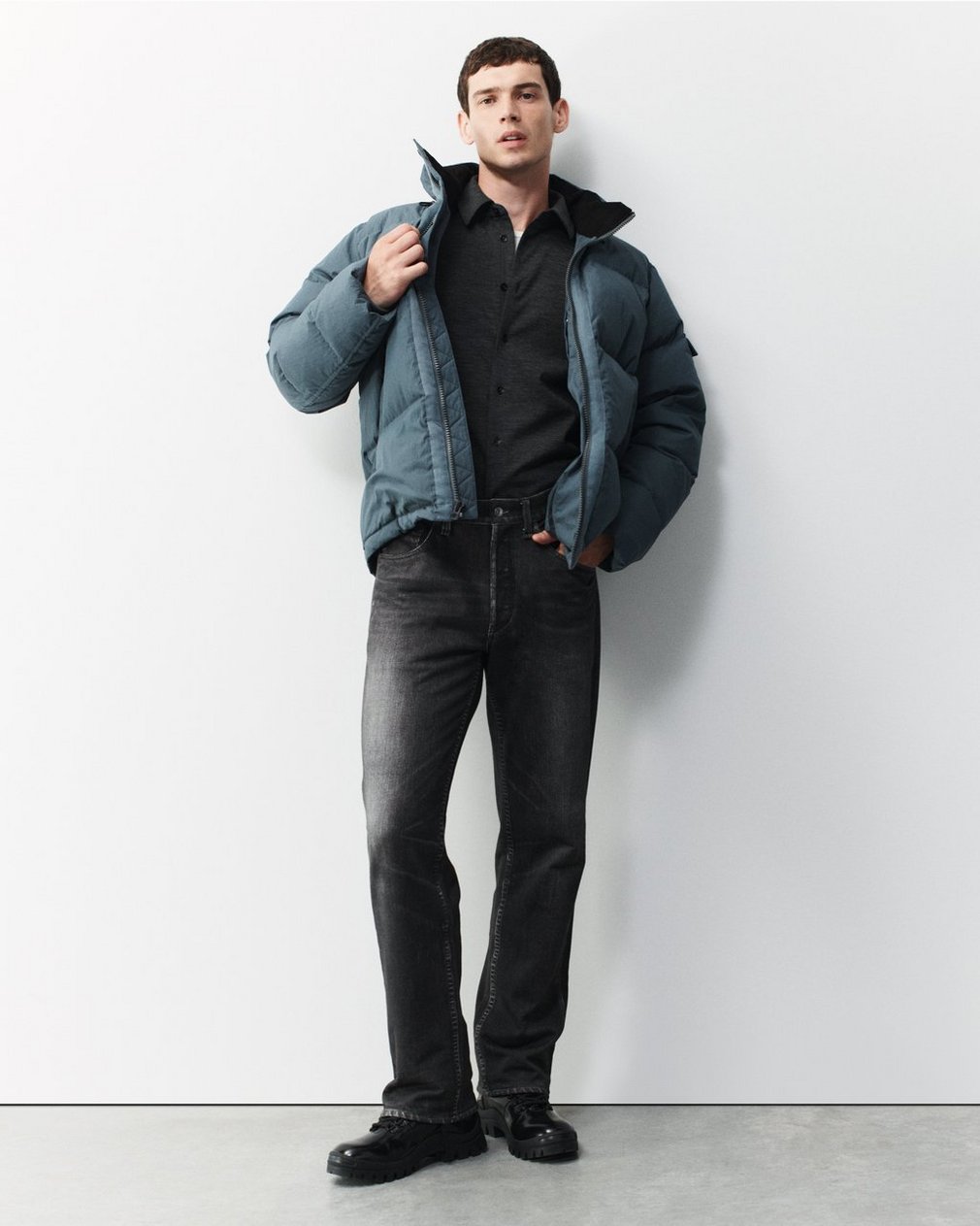 Daniel Down Jacket - Slate - Image 8