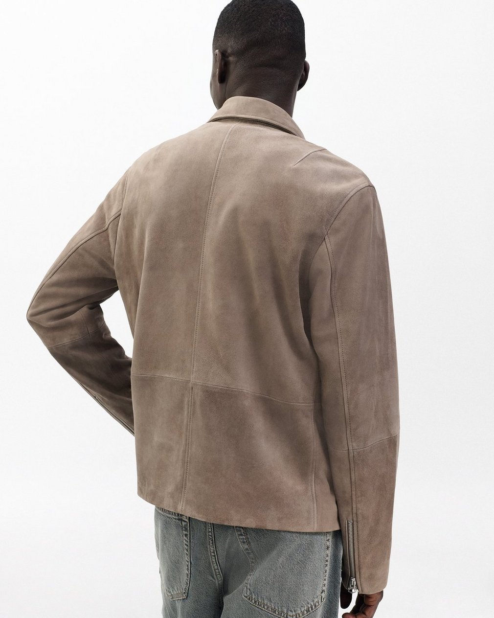Dustin Suede Jacket - Grey - Image 6