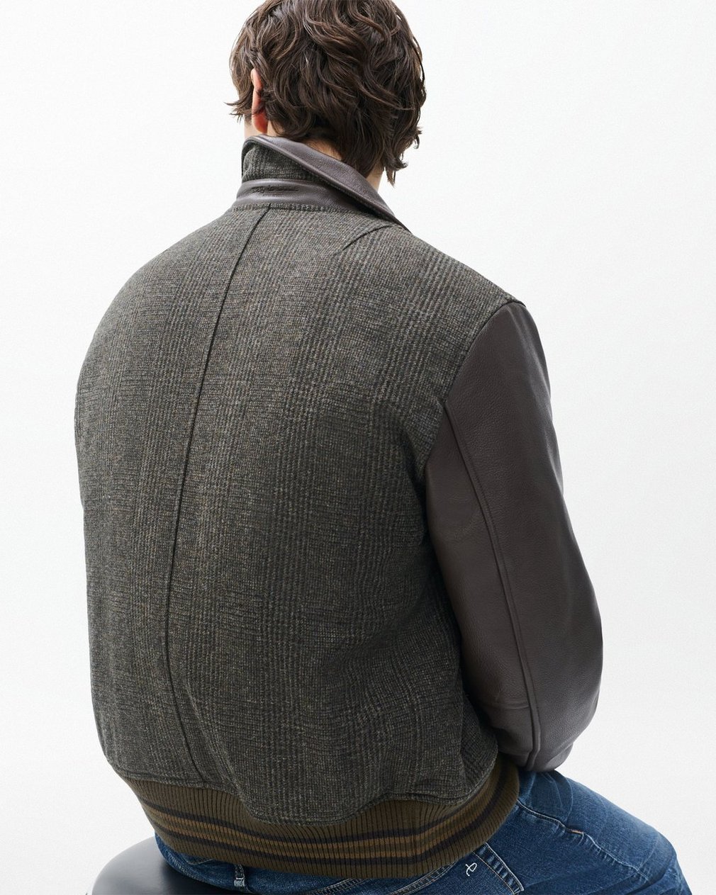 Jeremy British Wool Varsity Jacket - Brown - Image 7