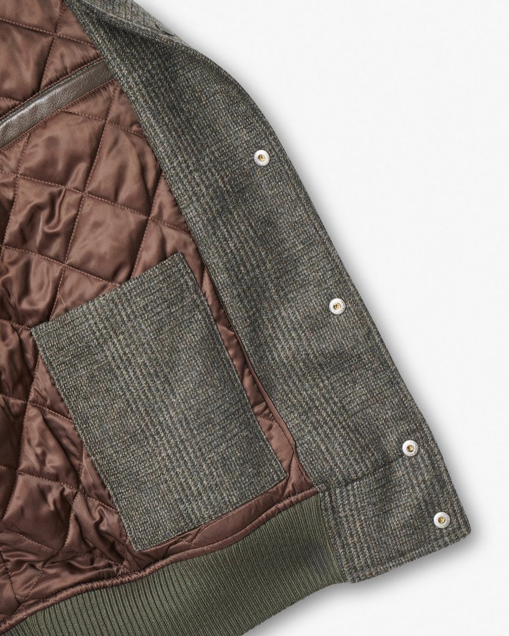 Jeremy British Wool Varsity Jacket - Brown - Image 8